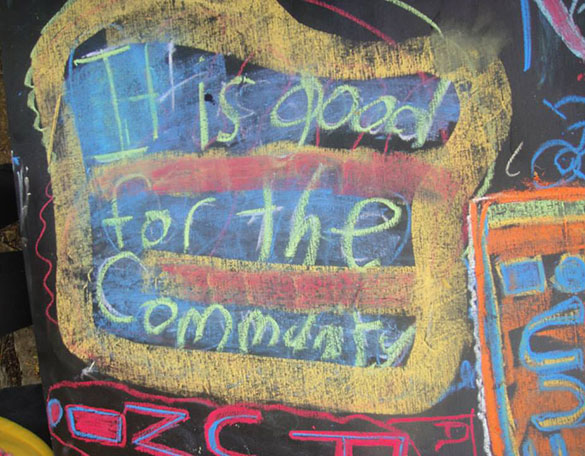 photo of chalk talk: it's good for the community