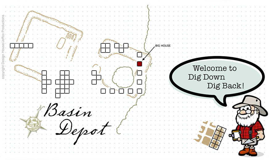 graphic of the basin depot virtual dig site